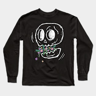 Skull with flowers Long Sleeve T-Shirt